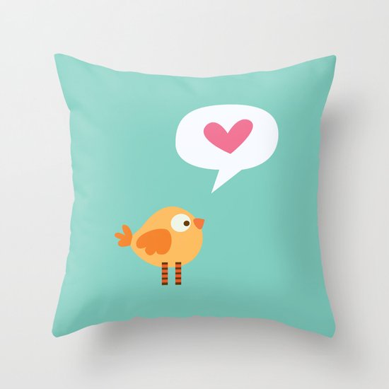 Love Birdie Throw Pillow
