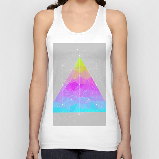 The Dots Will Somehow Connect (Geometric Pyramid) Unisex Tank Top