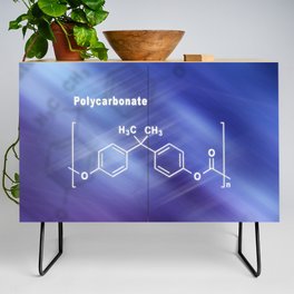 Polycarbonate PC, Structural chemical formula Credenza