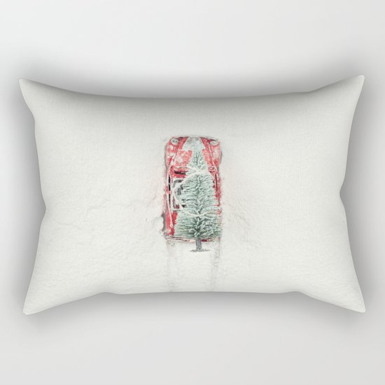 Christmas Eve in a hurry Rectangular Pillow