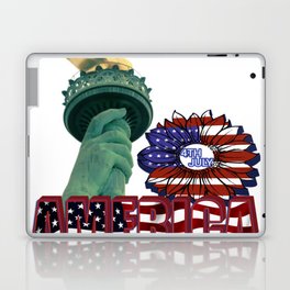 American Statue of liberty and wreath  Laptop Skin