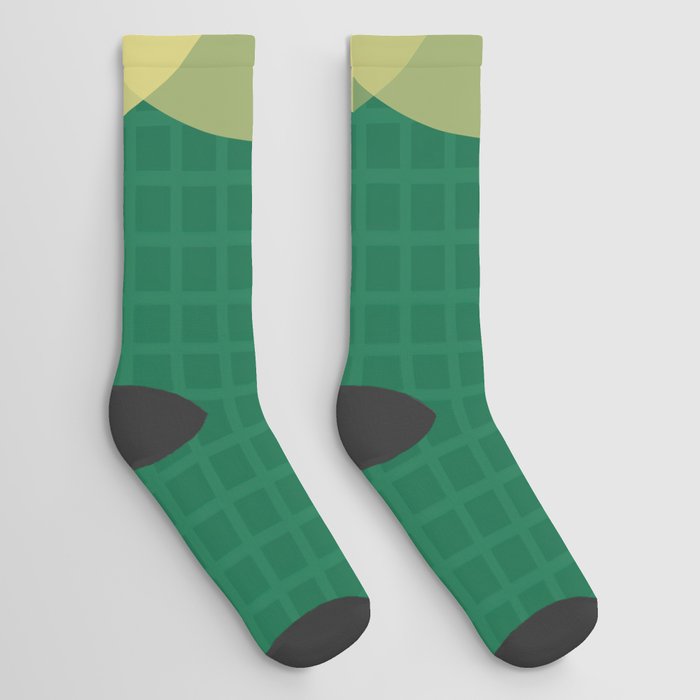 Grid retro color shapes 3 Socks