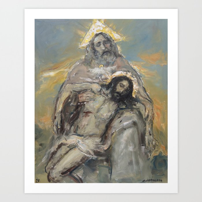 Christ supported by God the Father Art Print