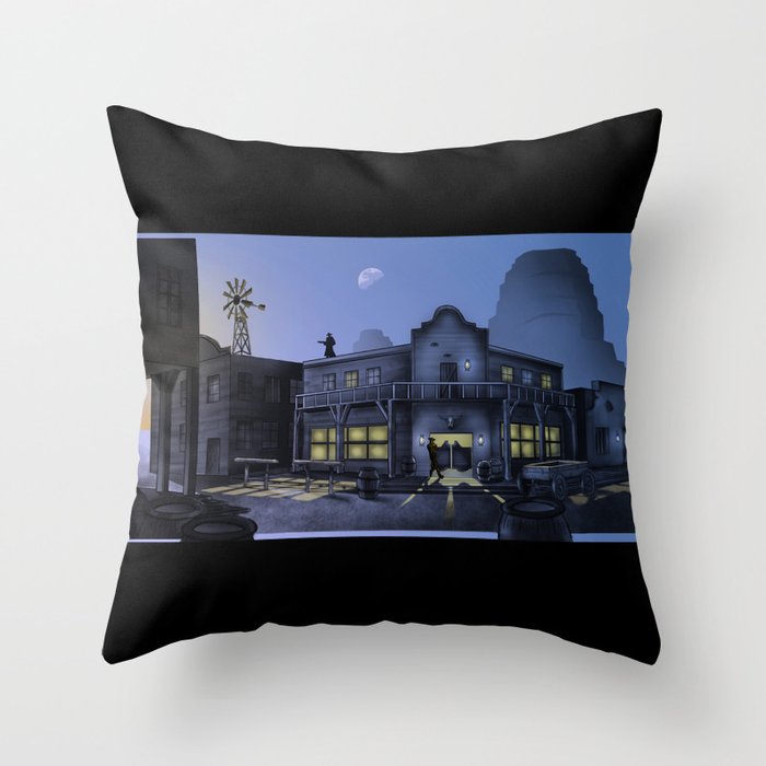 Old West - Tavern Throw Pillow