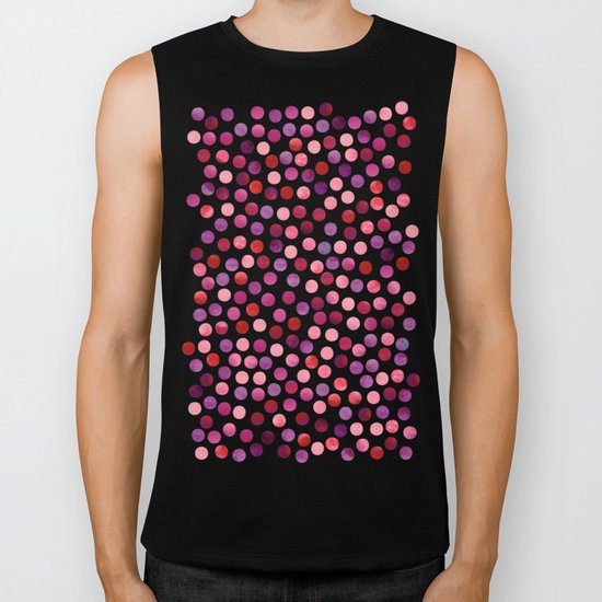 Watercolor Dots_Berry by zJacqueline and Garima Biker Tank