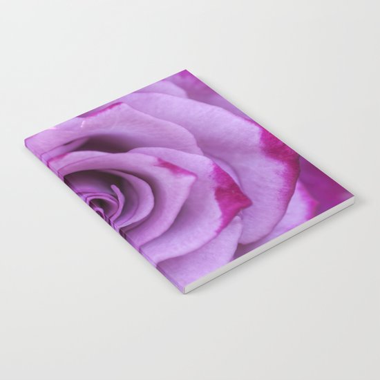 Heart of a rose I - Pink and purple Roses flowers Notebook