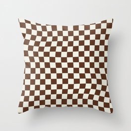 Twist on Checkers Throw Pillow