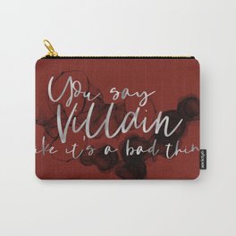 Villain Lover Red Carry-All Pouch | Tv Shows, Simple, Red And Black, Alcohol Ink, Fictional Characters, Digital, Villains, Drawing, Minimal, Typography 