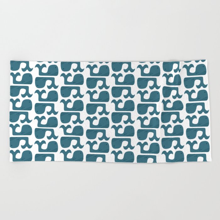 Whale Pattern Beach Towel