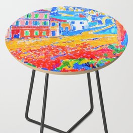 Restaurant de la Machine at Bougival by Maurice de Vlaminck ( famous Fauvist painting digitally enhanced by WatermarkNZ Press.)  Side Table