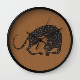 Blockprint Cheetah Wall Clock