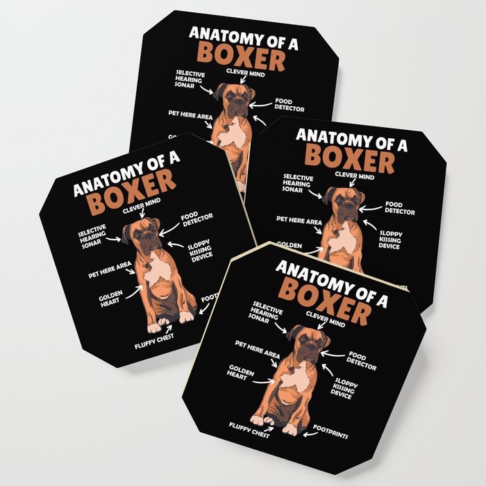 Anatomy Of A Boxer Sweet Dog Puppy Coaster