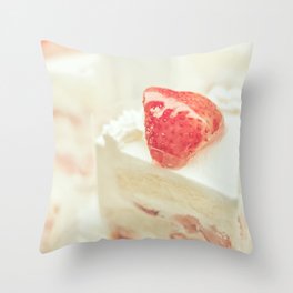 Hello Strawberries Throw Pillow