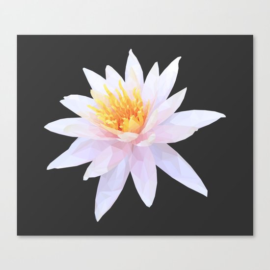 Geometric Lotus Flowers Canvas Print