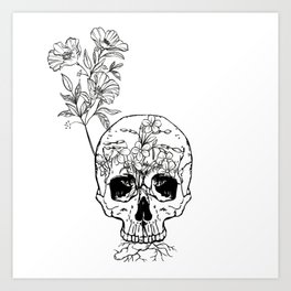 Growing Skull Art Print