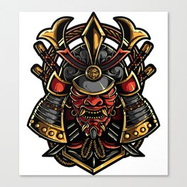 Oni Samurai Mask Canvas Print