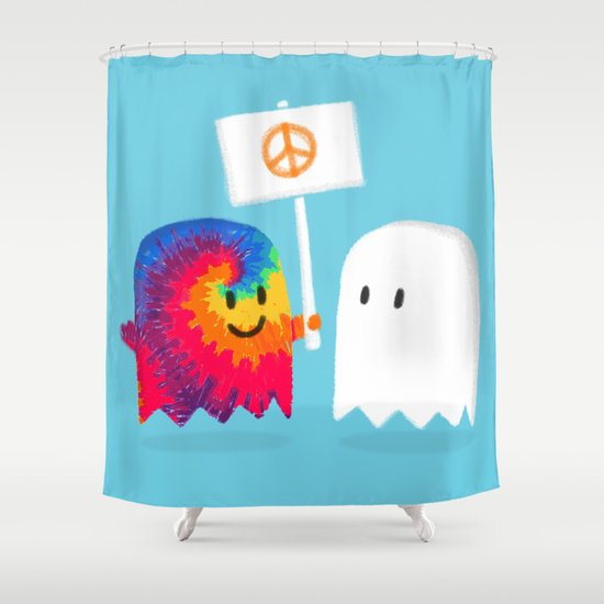 Hippie ghost Shower Curtain