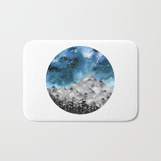 Forgotten Spaces ( Blue ) Bath Mat