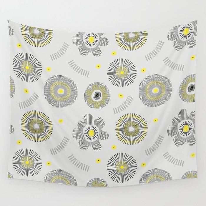 Yellow and on sale gray tapestry