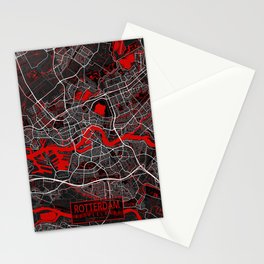 Rotterdam City Map of South Holland, Netherlands - Oriental Stationery Card