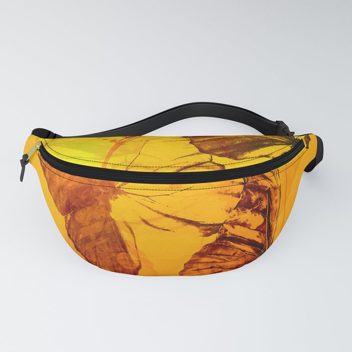 Lovely butterflies in sunset color - summer beauties on orange background #decor #society6 #buyart Fanny Pack