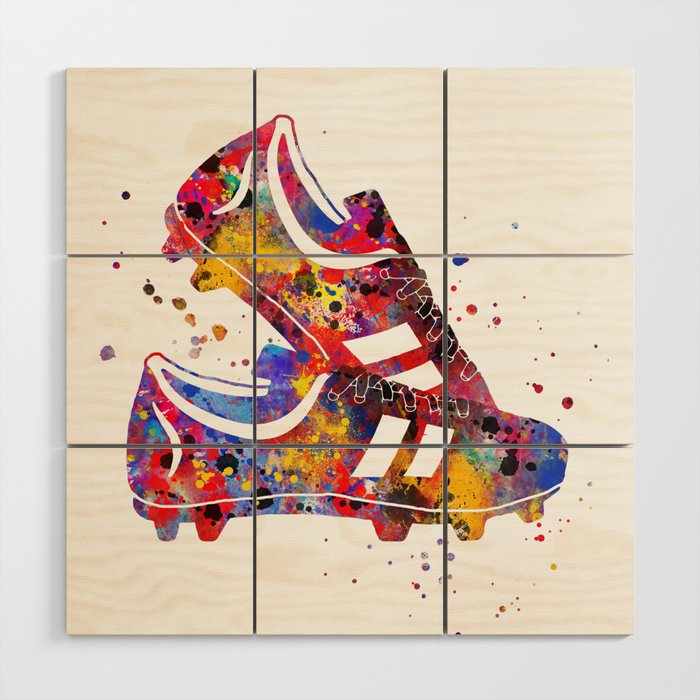 Soccer shoes Wood Wall Art