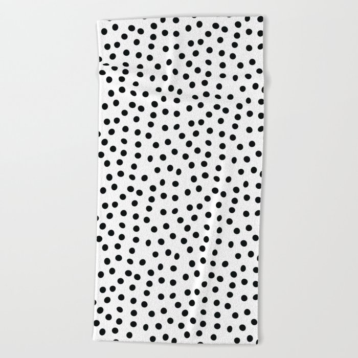 Black and white polka deals dot beach towel