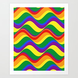 Pride flag wavy Art Print