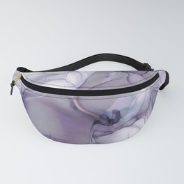 River of Periwinkle Abstract 4722 Modern Alcohol Ink Painting by Herzart Fanny Pack