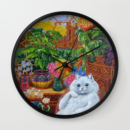 'Master of Cat College' Vintage Cat Art by Louis Wain Wall Clock
