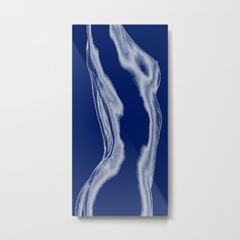 Bi Color Nude In Blue and White Metal Print | Digital, Photo 