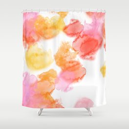 4 Abstract Watercolor Petal Floral 220521 Valourine Digital Original  Shower Curtain