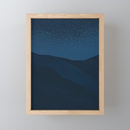 Evening Sky Landscape | Painted Brush Sky Design Framed Mini Art Print