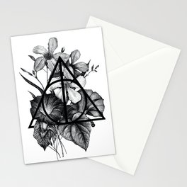 black flowers Stationery Cards
