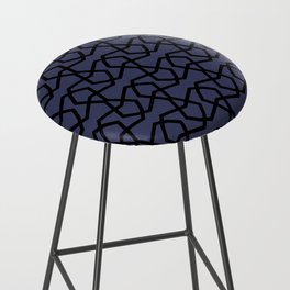 Black and Navy Tessellation Line Pattern 36 Pairs DE 2022 Trending Color Singing the Blues DET576 Bar Stool