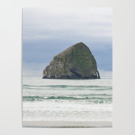Cape Kiwanda Haystack Rock Oregon Coast Pacific Ocean Beach Nautical Landscape Seascape Geology Northwest Poster