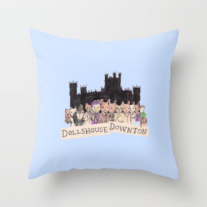Downton Abbey - Dollshouse Downton Throw Pillow