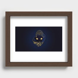 Golden cat is watching you Recessed Framed Print