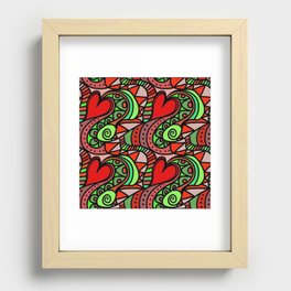 Heart Doodle 3 Recessed Framed Print