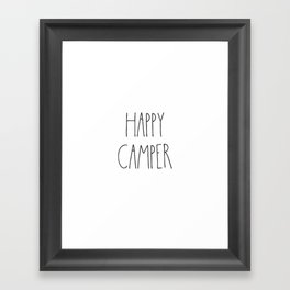 Happy Camper text Framed Art Print