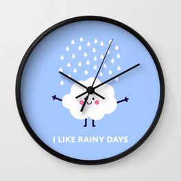 Cute rain cloud Wall Clock