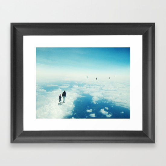Heaven's already here above the clouds Framed Art Print