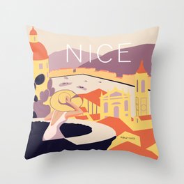 Nice – Sunset Version Throw Pillow