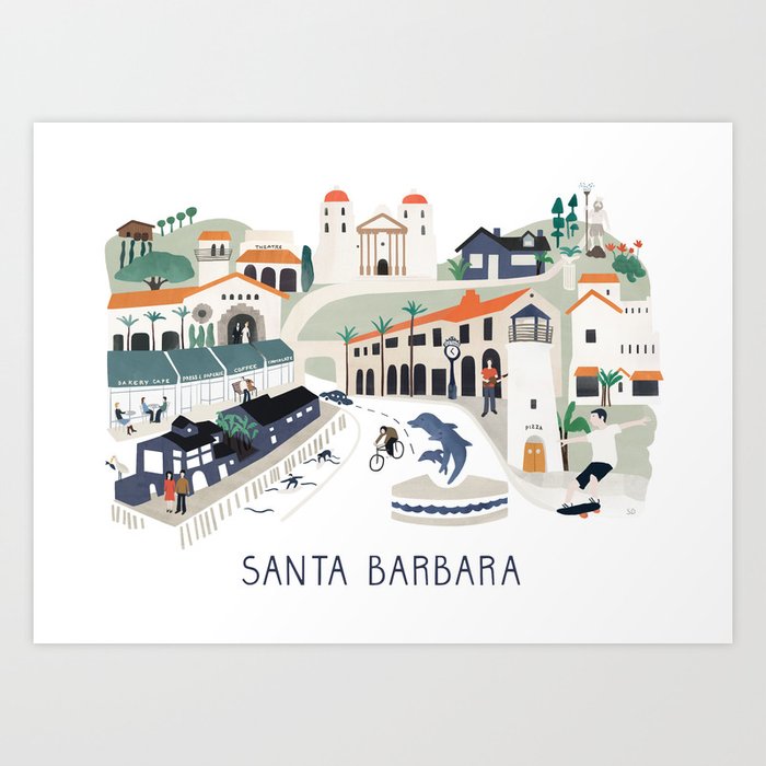 The best of Santa Barbara Art Print
