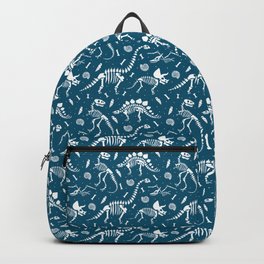 Dinosaur Fossils in Blue Backpack
