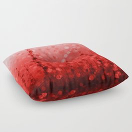 Free Diving Abstract Bubbles (Red) Floor Pillow