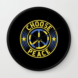 Choose Peace Ukraine War Wall Clock