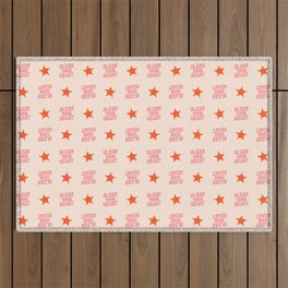 Southern Snark: Bless your heart (bright pink and orange) Outdoor Rug