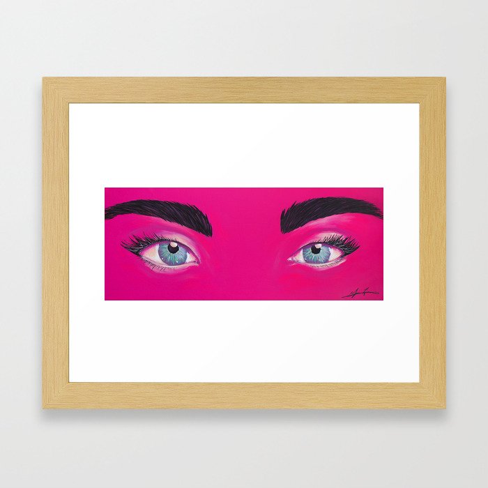 Neon Eyes Framed Art Print