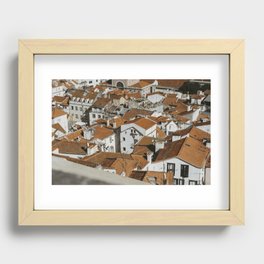 Red rooftops in Lisbon, Portugal Recessed Framed Print